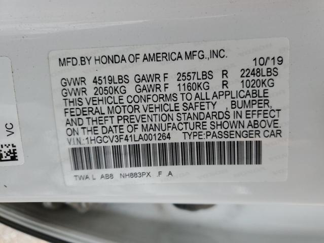 1HGCV3F41LA001264 Honda Accord Hybrid Ex