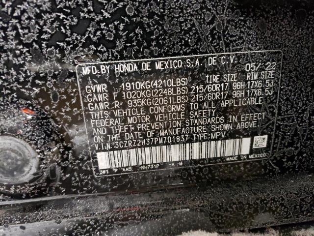 3CZRZ2H37PM701837 Honda HR-V LX