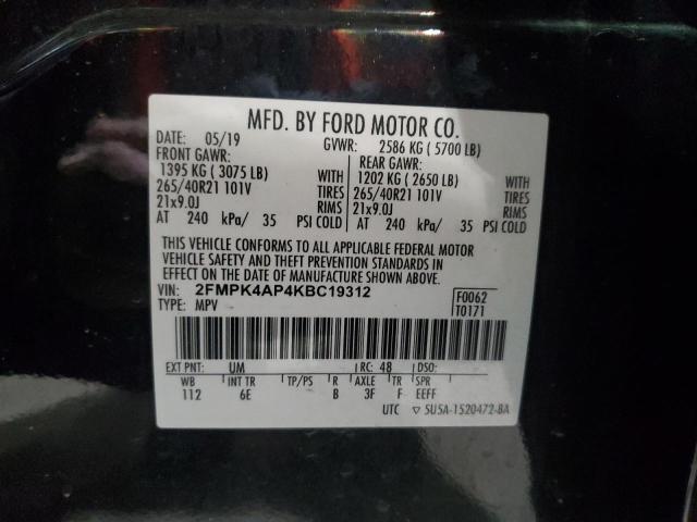 2FMPK4AP4KBC19312 Ford EDGE ST