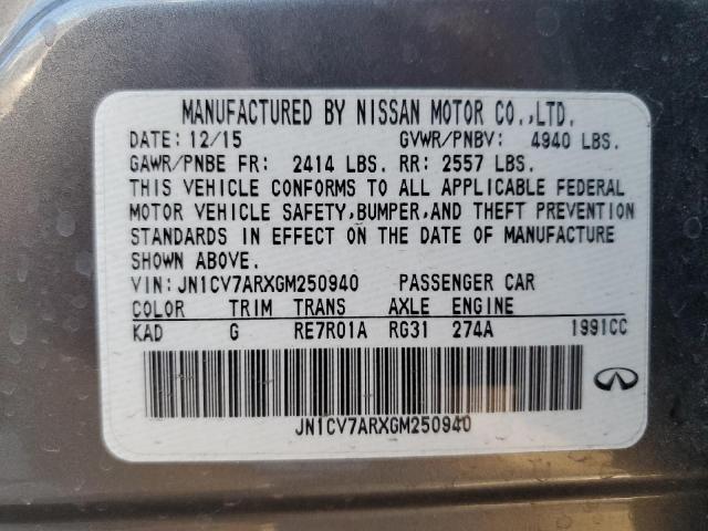 JN1CV7ARXGM250940 Infiniti Q50 BASE