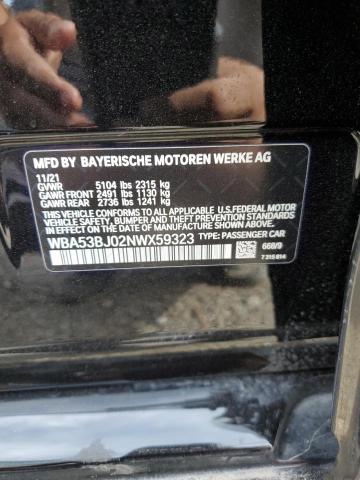WBA53BJ02NWX59323 BMW 540 I