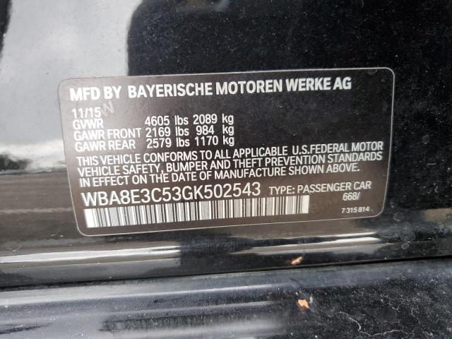 WBA8E3C53GK502543 BMW 328 Xi Sulev