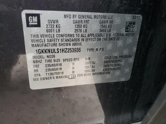 1GKKNULS1HZ253936 GMC Acadia Slt-1