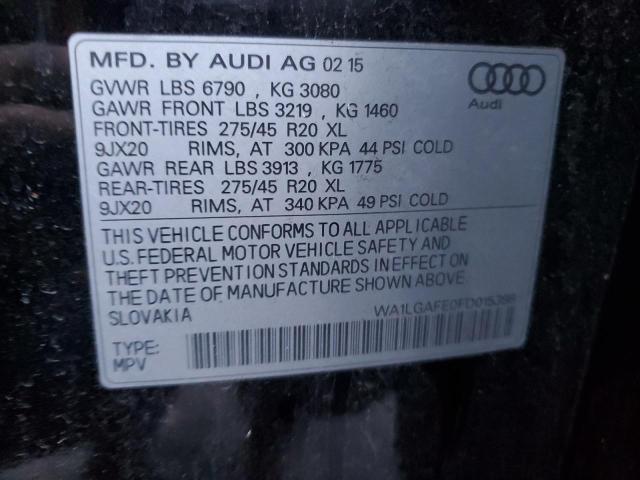 WA1LGAFE0FD015398 Audi Q7 Premium Plus