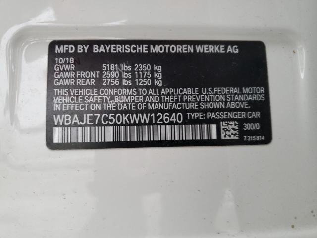 WBAJE7C50KWW12640 BMW 540 XI