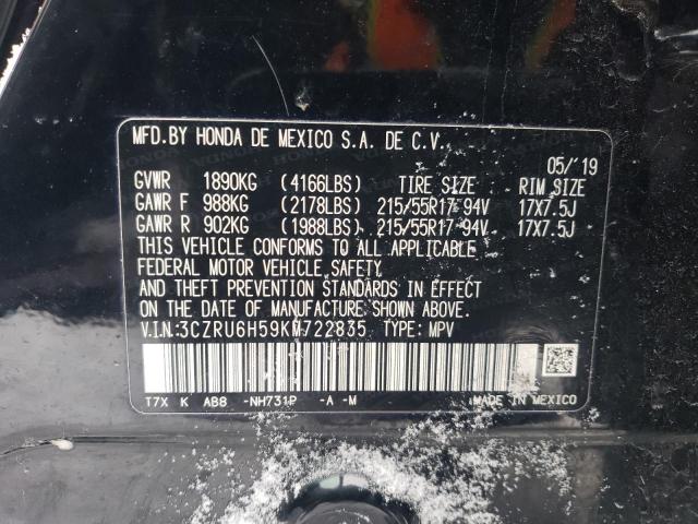 3CZRU6H59KM722835 Honda HR-V EX