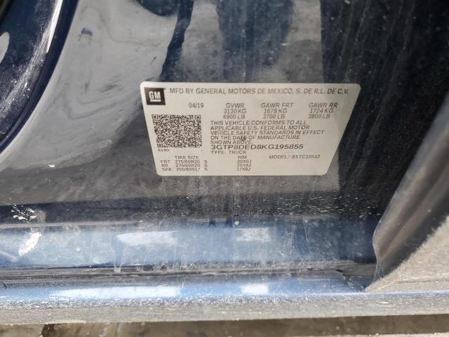3GTP8DED8KG195855 GMC Sierra C1500 Slt