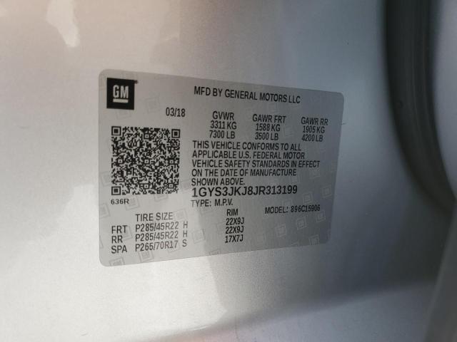 1GYS3JKJ8JR313199 Cadillac Escalade Esv Premium Luxury