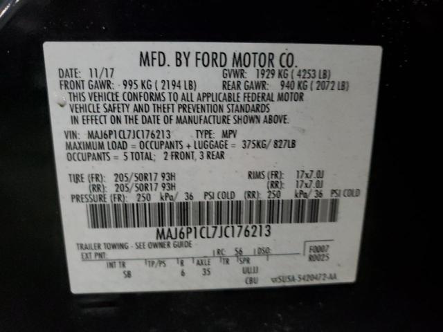 MAJ6P1CL7JC176213 Ford Ecosport Ses