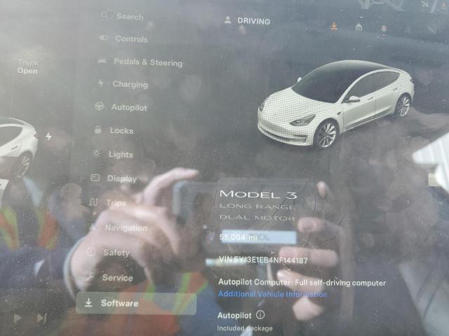 5YJ3E1EB4NF144187 Tesla MODEL 3