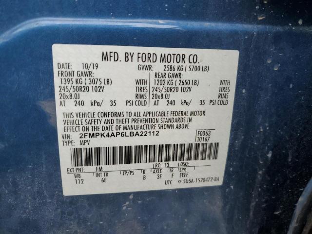 2FMPK4AP6LBA22112 Ford EDGE ST