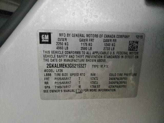 2GKALMEK3G6219327 GMC Terrain Sle