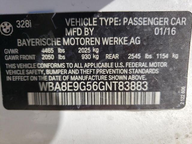 WBA8E9G56GNT83883 BMW 328 I Sulev