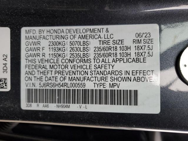 5J6RS6H54RL000559 Honda Cr-v Sport