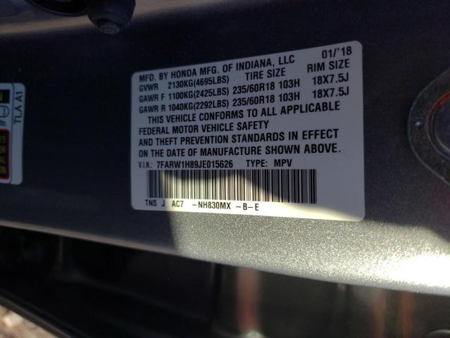 7FARW1H89JE015626 Honda CR-V EXL