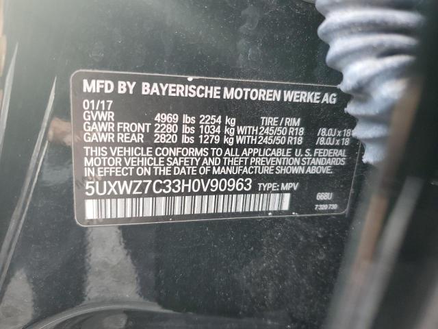 5UXWZ7C33H0V90963 BMW X3 Sdrive28i