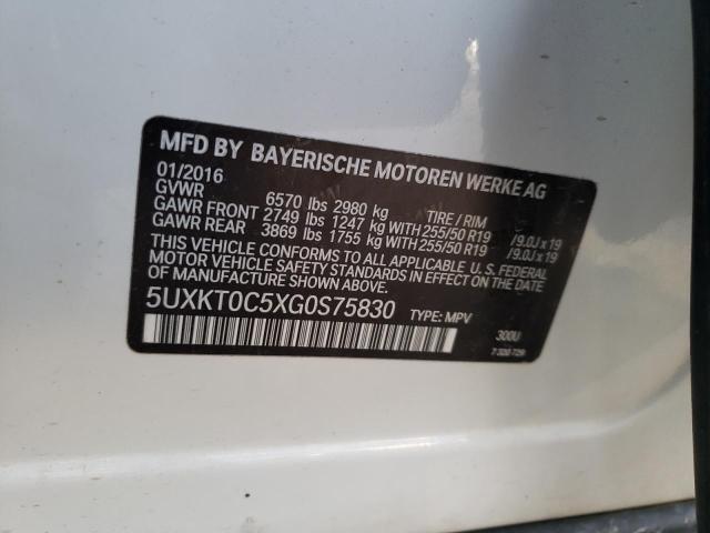 5UXKT0C5XG0S75830 BMW X5 Xdr40e