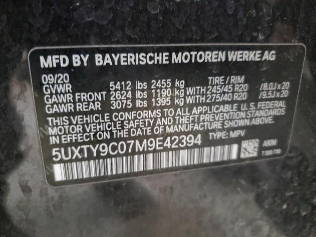 5UXTY9C07M9E42394 BMW X3 Xdrivem40i