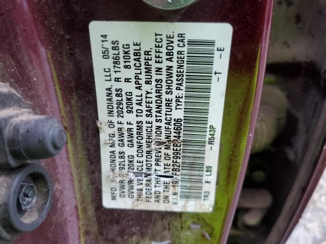 19XFB2F99EE244606 Honda CIVIC EXL