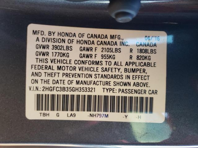 2HGFC3B35GH353321 Honda CIVIC EX