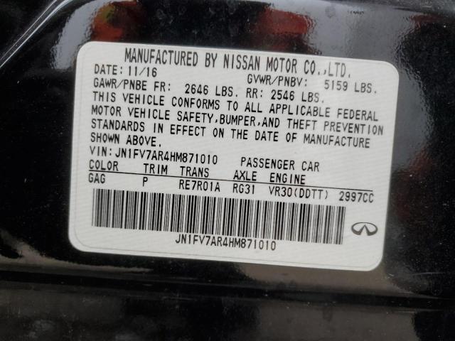 JN1FV7AR4HM871010 Infiniti Q50 Red Sport 400