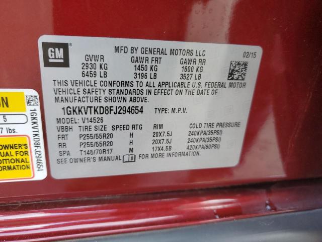 1GKKVTKD8FJ294654 GMC Acadia Denali