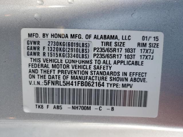 5FNRL5H41FB062164 Honda ODYSSEY EX