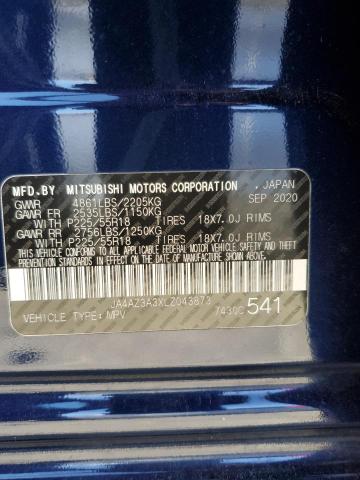 JA4AZ3A3XLZ043873 Mitsubishi Outlander Se