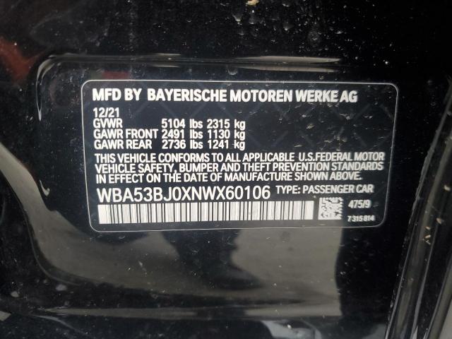 WBA53BJ0XNWX60106 BMW 540 I