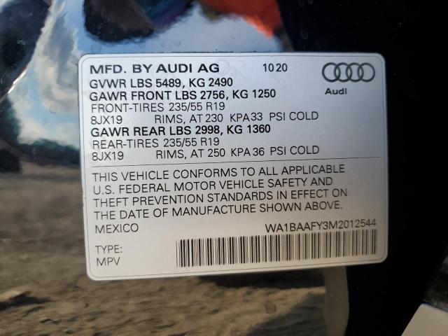 WA1BAAFY3M2012544 Audi Q5 Premium Plus