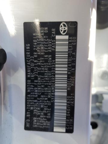 5YFB4MDE6RP102934 Toyota COROLLA LE