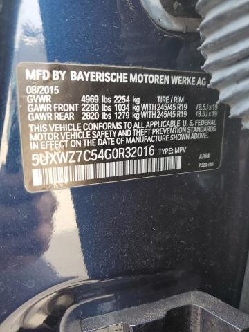 5UXWZ7C54G0R32016 BMW X3 Sdrive28i