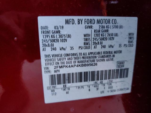 2FMPK4AP4KBB95626 Ford EDGE ST