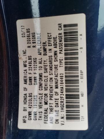 1HGCR2F34HA184463 Honda ACCORD LX