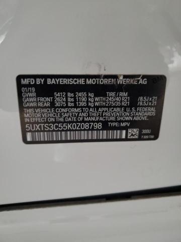 5UXTS3C55K0Z08798 BMW X3 Xdrivem40i