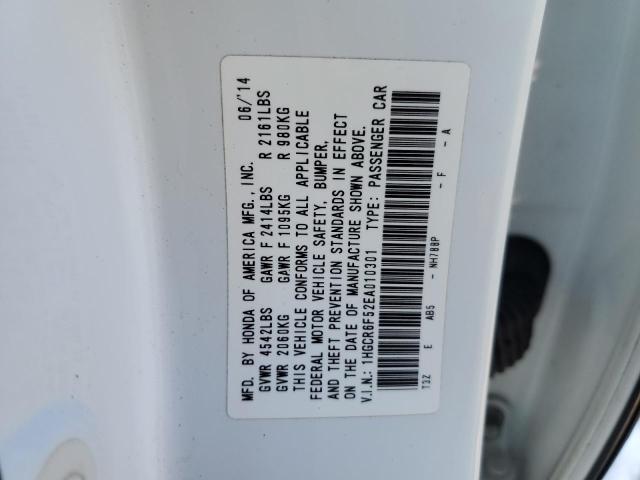 1HGCR6F52EA010301 Honda Accord Hybrid Exl