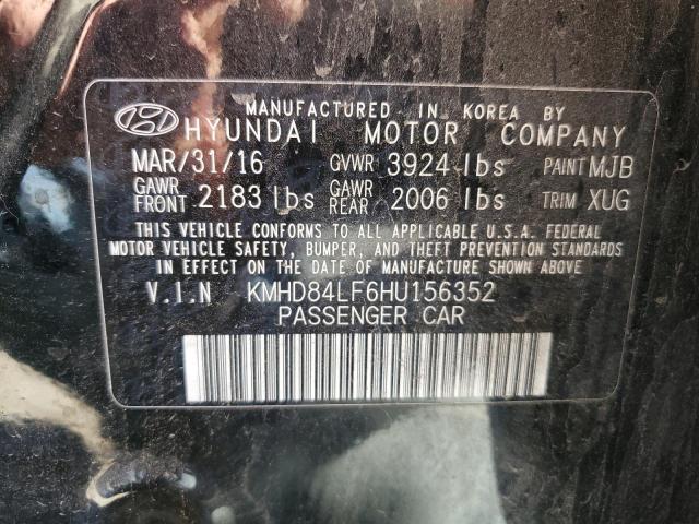 KMHD84LF6HU156352 Hyundai ELANTRA SE