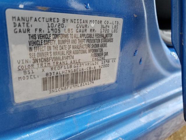 3N1CN8FV9ML814174 Nissan VERSA SR