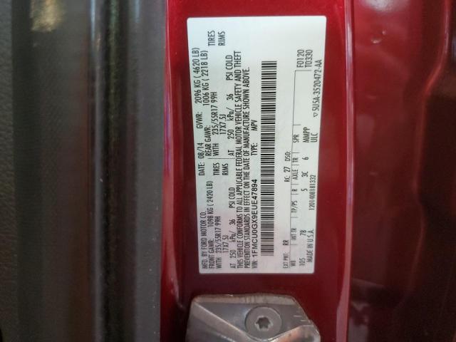 1FMCU0GX9EUE47894 Ford ESCAPE SE