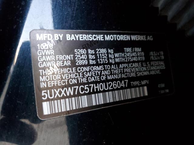 5UXXW7C57H0U26047 BMW X4 Xdrivem40i