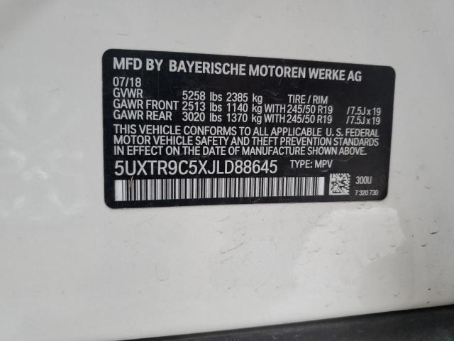 5UXTR9C5XJLD88645 BMW X3 Xdrive30i