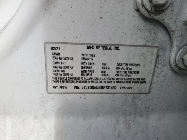 5YJYGDED8MF131430 Tesla Model Y