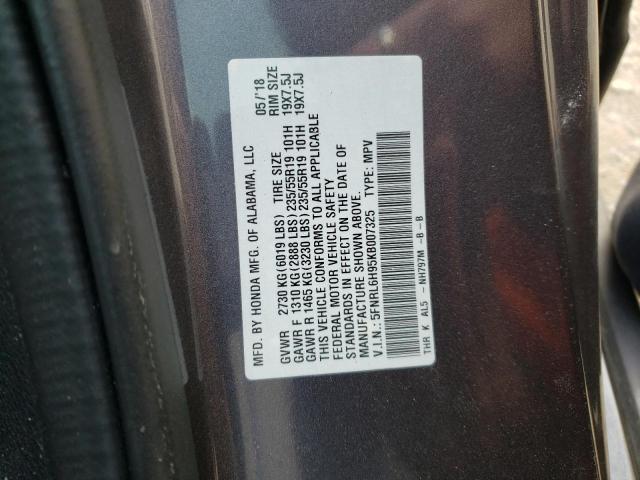 5FNRL6H95KB007325 Honda Odyssey Elite