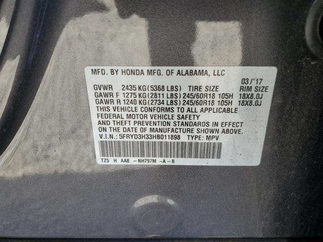 5FRYD3H33HB011898 Acura MDX