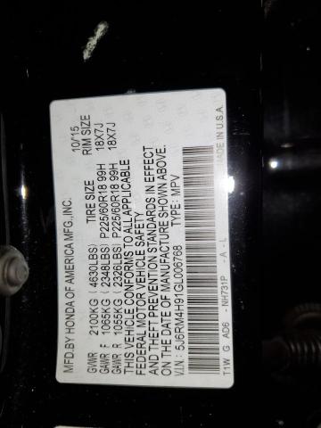 5J6RM4H91GL006768 Honda Cr-v Touring