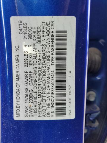 1HGCV1F33KA078454 Honda Accord Sport
