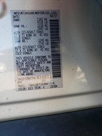 5N1ET2MT7HC828811 Nissan Rogue Sv Hybrid
