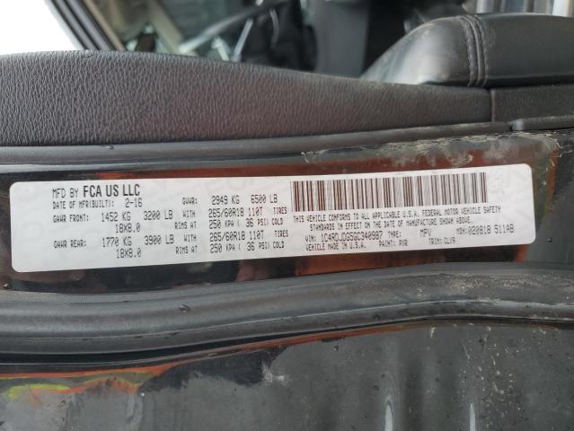 1C4RDJDG5GC340987 Dodge DURANGO LIMITED