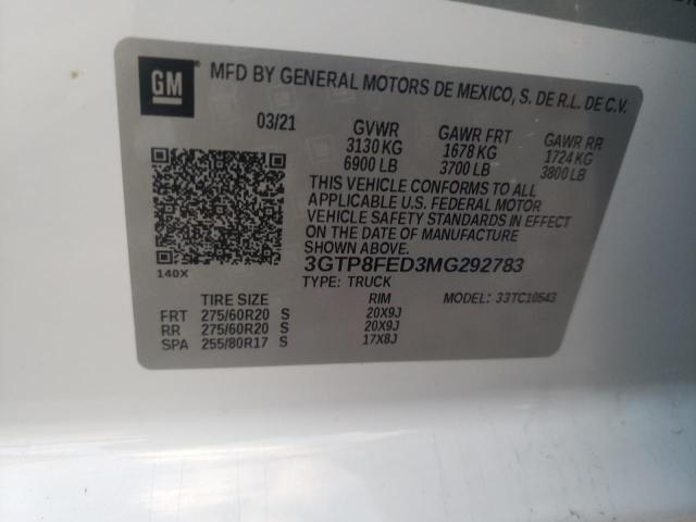 3GTP8FED3MG292783 GMC Sierra C1500 Denali
