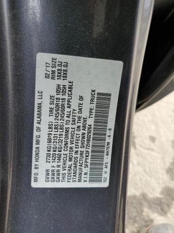 5FPYK3F72HB029264 Honda Ridgeline Rtl